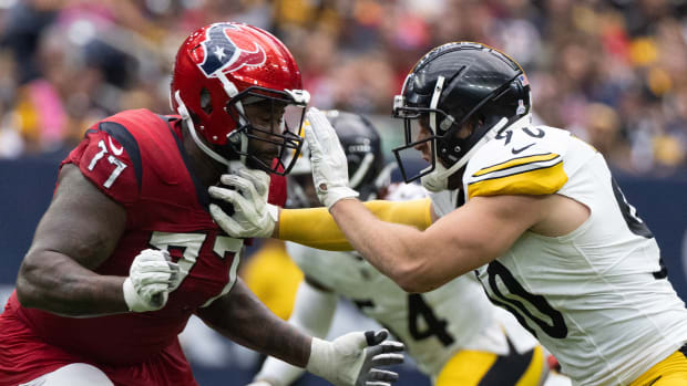 George Fant, Houston Texans, Mandatory Credit: Thomas Shea-USA TODAY Sports